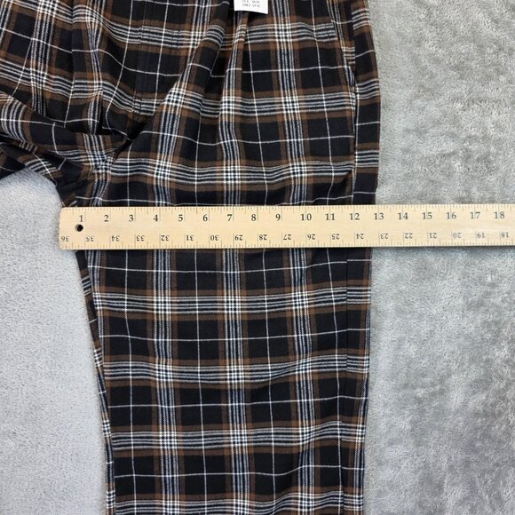 Hollister Pants Womens 7 Long Brown Black Plaid High-Rise Straight W28 Stretch - Picture 7 of 12